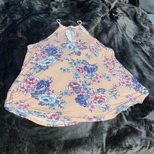 Sleeveless floral top